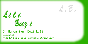 lili buzi business card